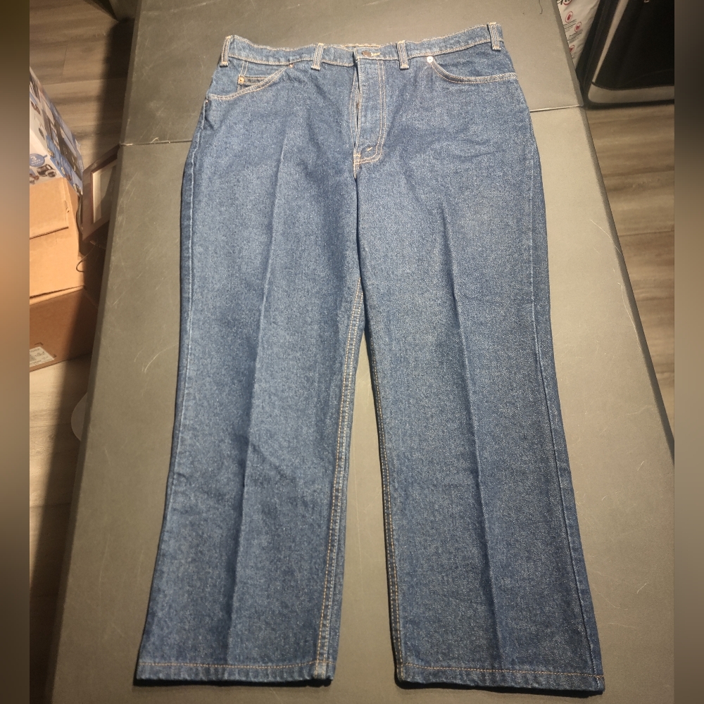 Levi's Orange Tab 619 Straight Jeans - Dark Indigo - Size 38x26 - 1984 Vintage